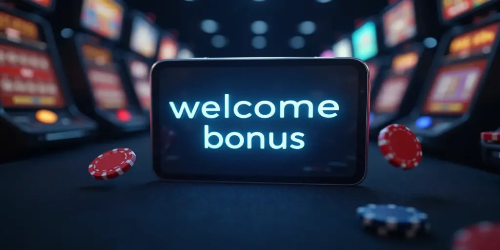 a banner on the theme “ welcome bonus” mobile casino